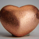 Genuine Polished Copper Heart + Acrylic Display Stand // 120g