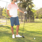 Golf Polo Shirt // Orange + White + Blue (2XL)