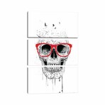 Skull With Red Glasses by Balazs Solti