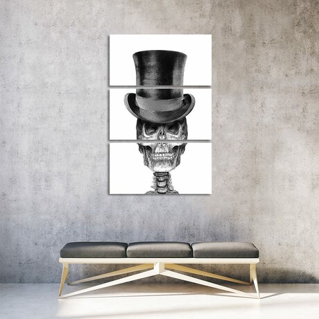 Skull In Top Hat by Eric Fausnacht