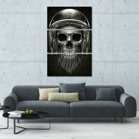 Skull In Helmet by Winya Sangsorn