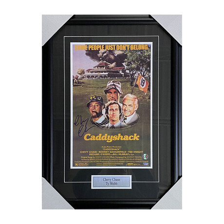 Chevy Chase Framed Autographed "Caddyshack" Movie Poster