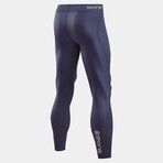 Series-1 Men's Long Compression Tights // Navy Blue (S)