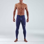 Series-3 Men's Long Compression Tights // Navy Blue (S)