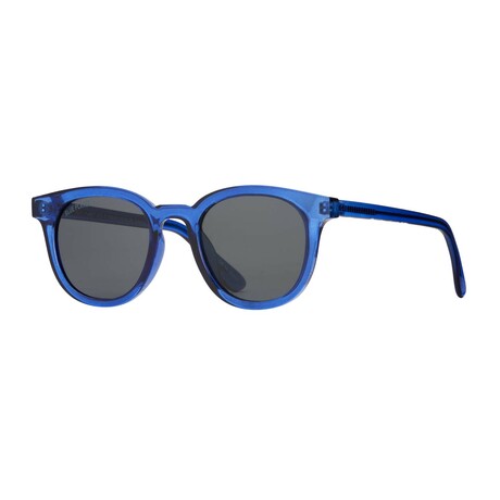 Men's Gram Polarized Sunglasses // Crystal Cobalt Blue + Smoke
