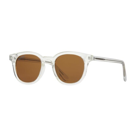 Men's Gram Polarized Sunglasses // Crystal Clear + Brown