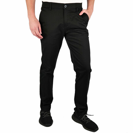 Brushed Cotton Pants // Black + Opto (Small)