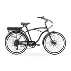 Around the Block Men's Beach Cruiser Bicycle // 500W 7-Speed