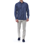 Anthony Regular Fit Button-Up Italian Collar Shirt // Blue (Euro Size: 39)