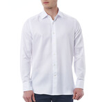 Giovanni Regular Fit Button-Up Italian Collar Shirt // White (Euro Size: 39)