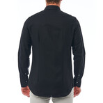 David Slim Fit Button-Up French Collar Shirt // Black (Euro Size: 42)