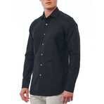 David Slim Fit Button-Up French Collar Shirt // Black (Euro Size: 39)