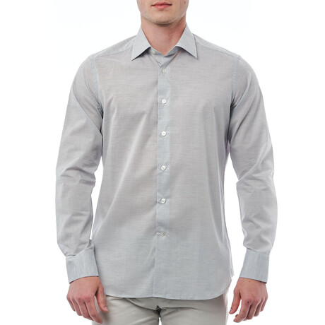 Bernardo Regular Fit Button-Up Italian Collar Shirt // Pearl (Euro Size: 38)