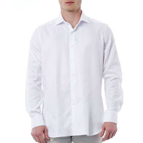 Simon Slim Fit Button-Up French Collar Shirt // White (Euro Size: 39)