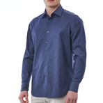 Anthony Regular Fit Button-Up Italian Collar Shirt // Blue (Euro Size: 39)