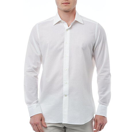 Antonio Regular Fit Button-Up Italian Collar Shirt // White (Euro Size: 38)