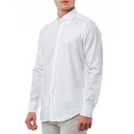 Sebastian Regular Button-Down Shirt // White + Beige (Euro Size: 41)