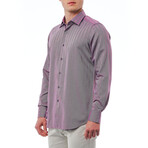 Marco Regular Fit Button-Up Italian Collar Shirt // White + Red (Euro Size: 39)
