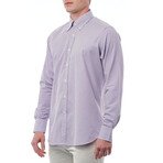 Noah Regular Button-Down Shirt // White + Pink (Euro Size: 40)
