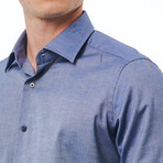 Emilio Regular Fit Button-Up Italian Collar Shirt // Blue (Euro Size: 40)