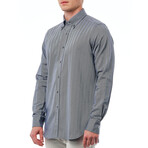 Adrian Regular Button-Down Shirt // White + Navy (Euro Size: 39)