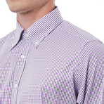 Noah Regular Button-Down Shirt // White + Pink (Euro Size: 40)
