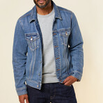 Peacenik Denim Trucker Jacket // Oceana Mid-Wash (M)