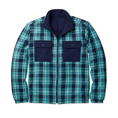 Blanket Evolution Jacket // Mineral Blue Track Plaid (S)