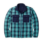 Blanket Evolution Jacket // Mineral Blue Track Plaid (2XL)