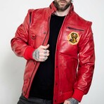 Cobra Kay Johnny Leather jacket // Red (M)