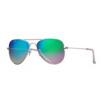 Men's Wright II Polarized Sunglasses // Gold + Gradient Green Mirror
