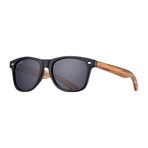 Men's Bodie Polarized Sunglasses // Zebra Wood + Smoke