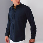 Front Pocket Button-Up // Navy Blue (S)