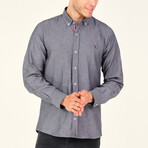 Louis Button Down Shirt // Anthracite (Small)