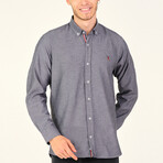 Louis Button Down Shirt // Anthracite (Small)