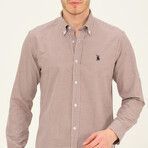 Gary Button Down Shirt // Brown (Small)