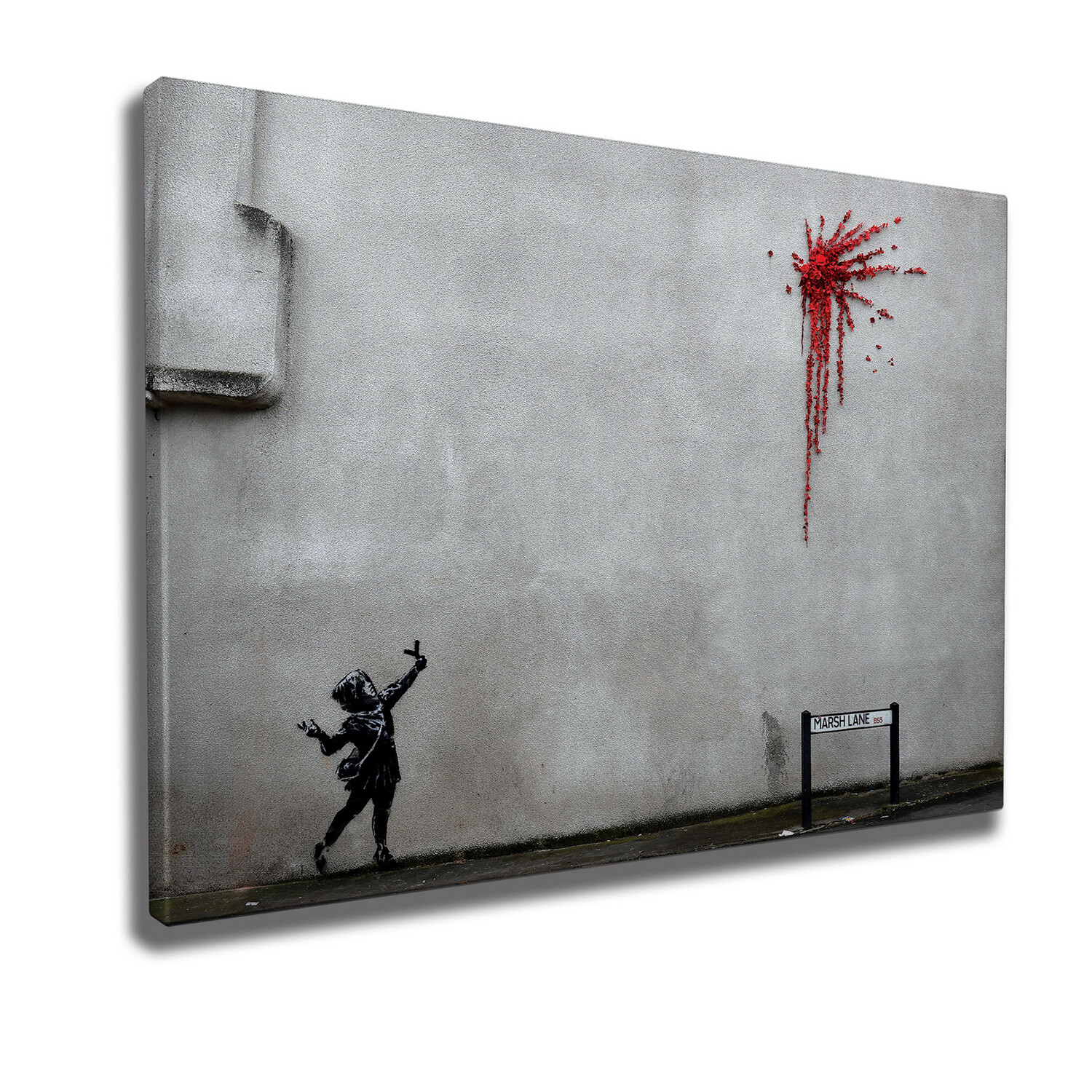 The Slingshot - Banksy On Canvas - Touch of Modern