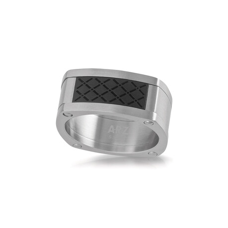 Stainless Steel Signet Ring // Black (Size 8)