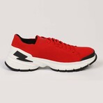 Bolt Lace-Up Sneakers // Red (Euro Size: 39)