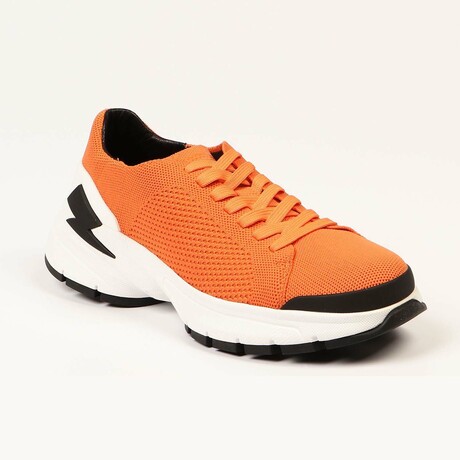 Bolt Lace-Up Sneakers // Orange (Euro Size: 39)