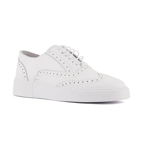 Oxford Style Sneaker // White (Euro: 39)