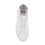 Contrast Heel Leather Sneaker // White + Green (Euro: 39)