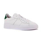 Contrast Heel Leather Sneaker // White + Green (Euro: 39)