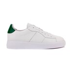 Contrast Heel Leather Sneaker // White + Green (Euro: 39)