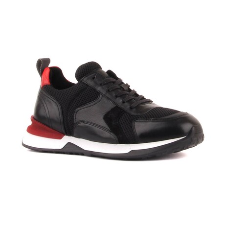 Oslo Sneakers // Black + Red (Euro: 39)