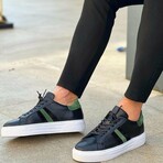 Tokyo Sneakers // Black + Green (Euro: 45)