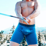 SHEATH V Men's 8 Sports Performance Boxer Brief // Blue Colossus (Small)