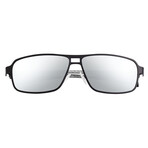 Meridian Polarized Sunglasses // Black Frame + Silver Lens