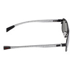 Meridian Polarized Sunglasses // Black Frame + Silver Lens
