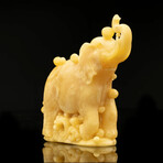 Hand-Carved Butterscotch Amber Elephant // 200 Grams